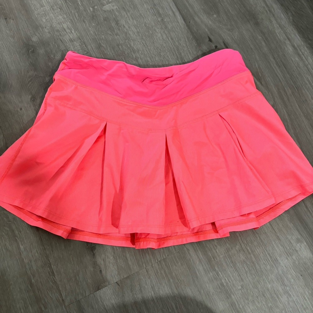 Ivivva by Lululemon girls pink mini athletic skirt skort size 12 - Picture 2 of 6